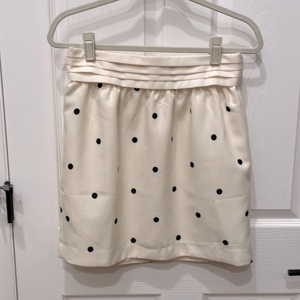 Tommy Hilfiger cream polka dot skirt